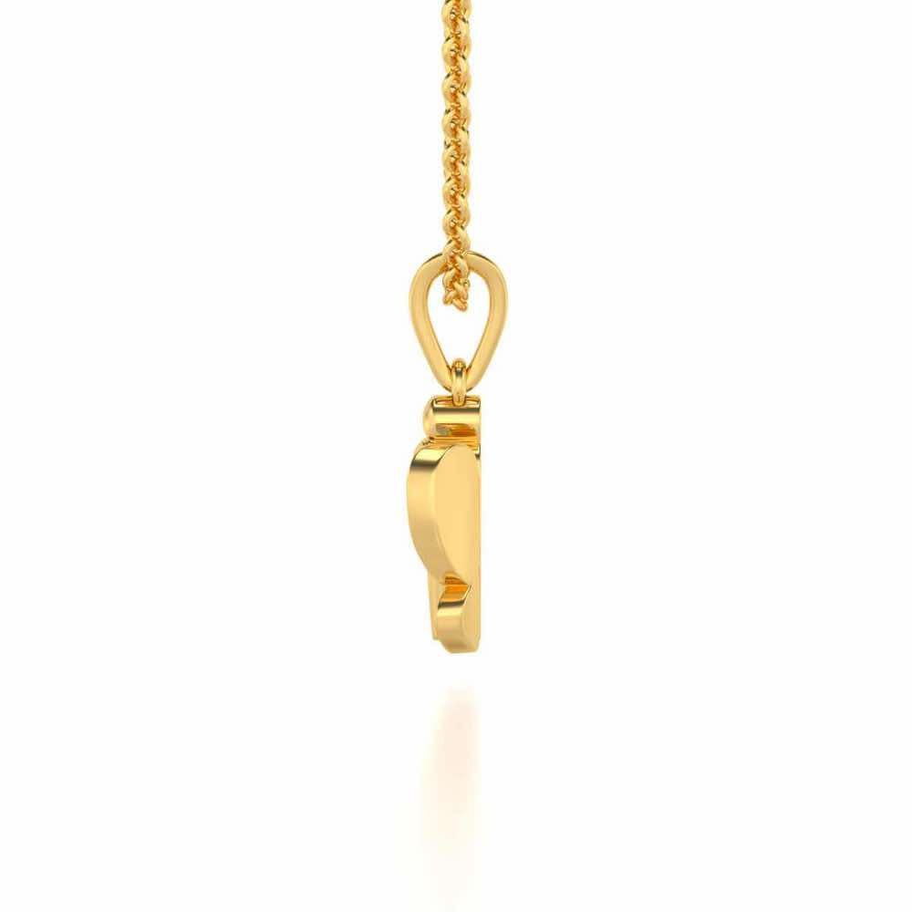 Butterfly Silver Pendant - Yellow Gold - Image 3