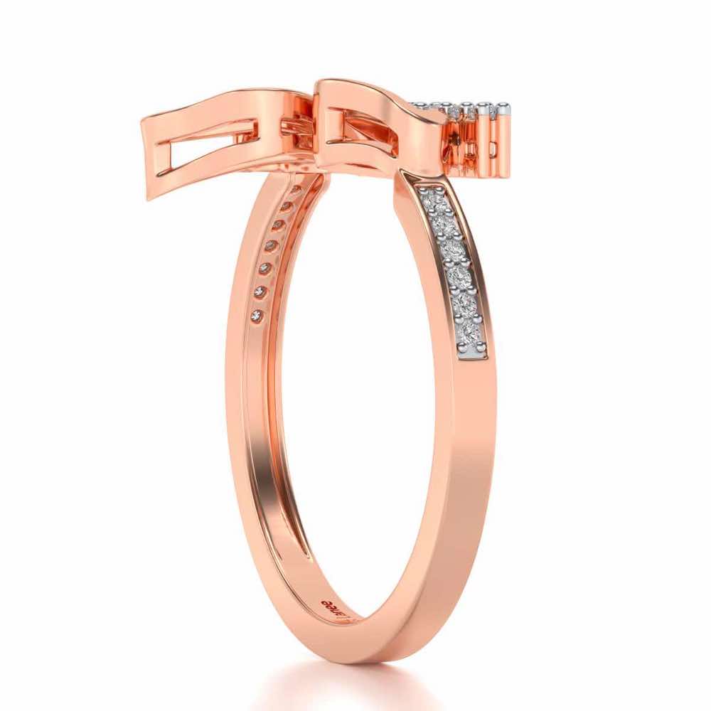 Butterfly High Silver Ring - Rose Gold - Image 3