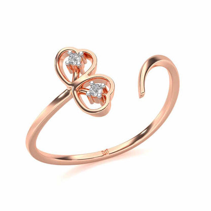 By-Heart Silver Ring - Rose Gold - Image 1