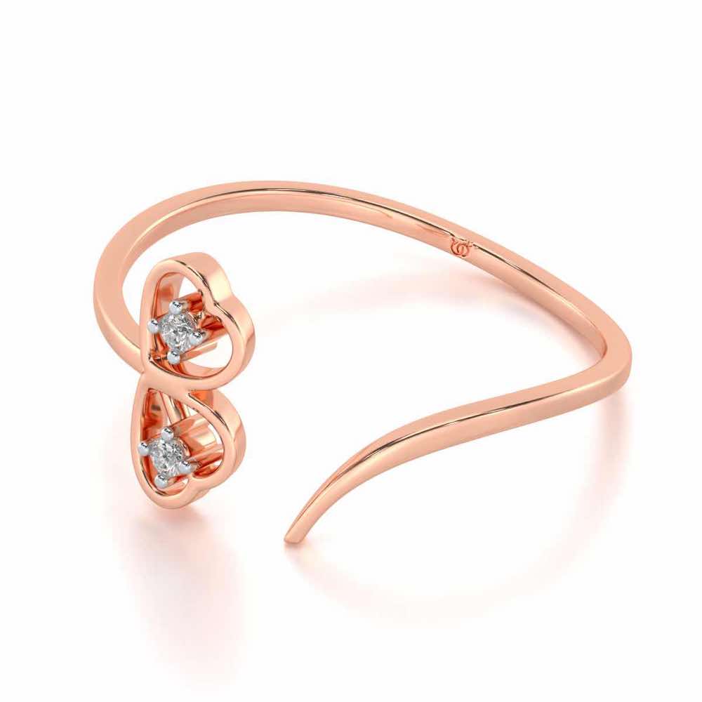 By-Heart Silver Ring - Rose Gold - Image 2