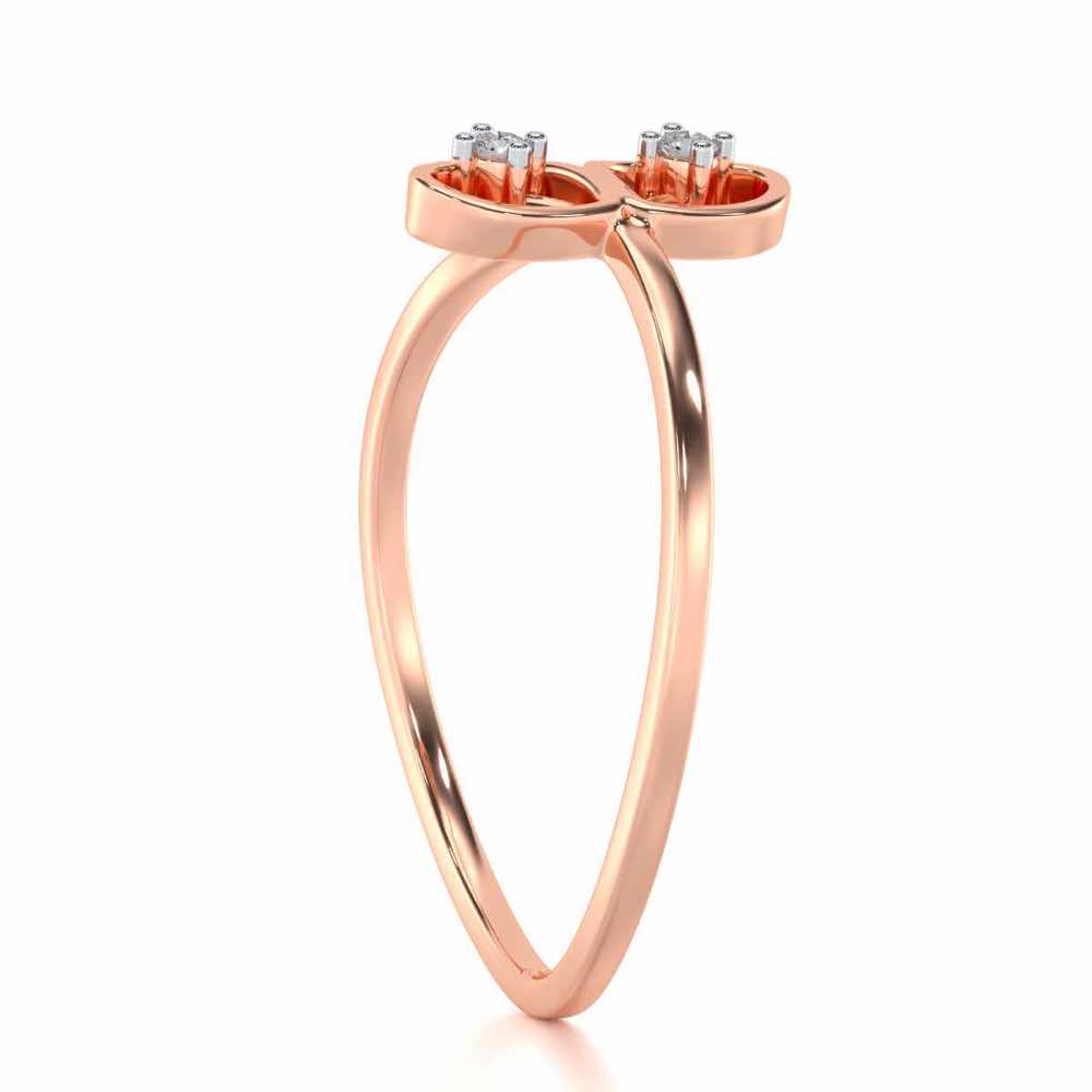 By-Heart Silver Ring - Rose Gold - Image 3