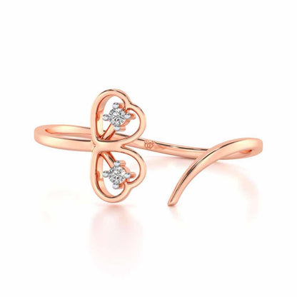 By-Heart Silver Ring - Rose Gold - Image 4