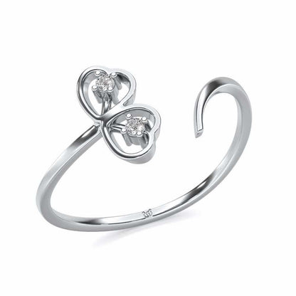 By-Heart Silver Ring - White Gold - Image 1