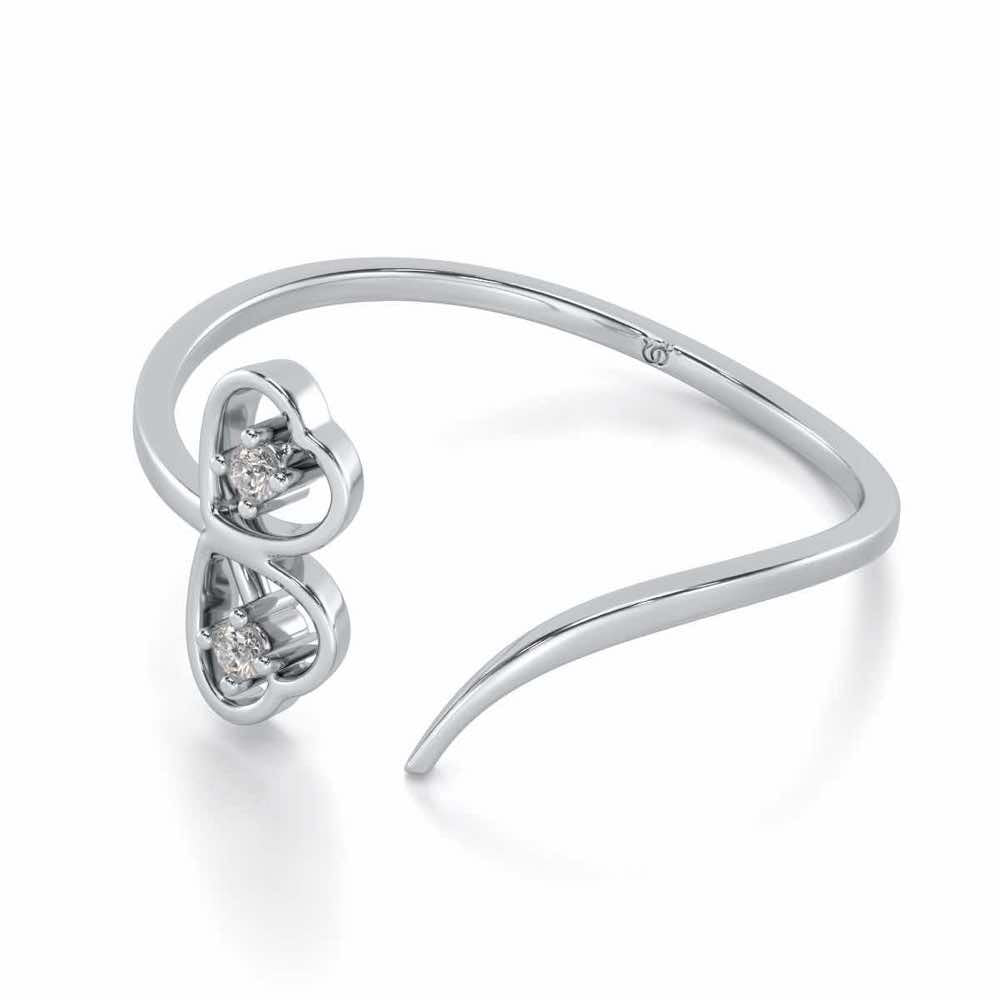 By-Heart Silver Ring - White Gold - Image 2