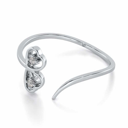 By-Heart Silver Ring - White Gold - Image 2