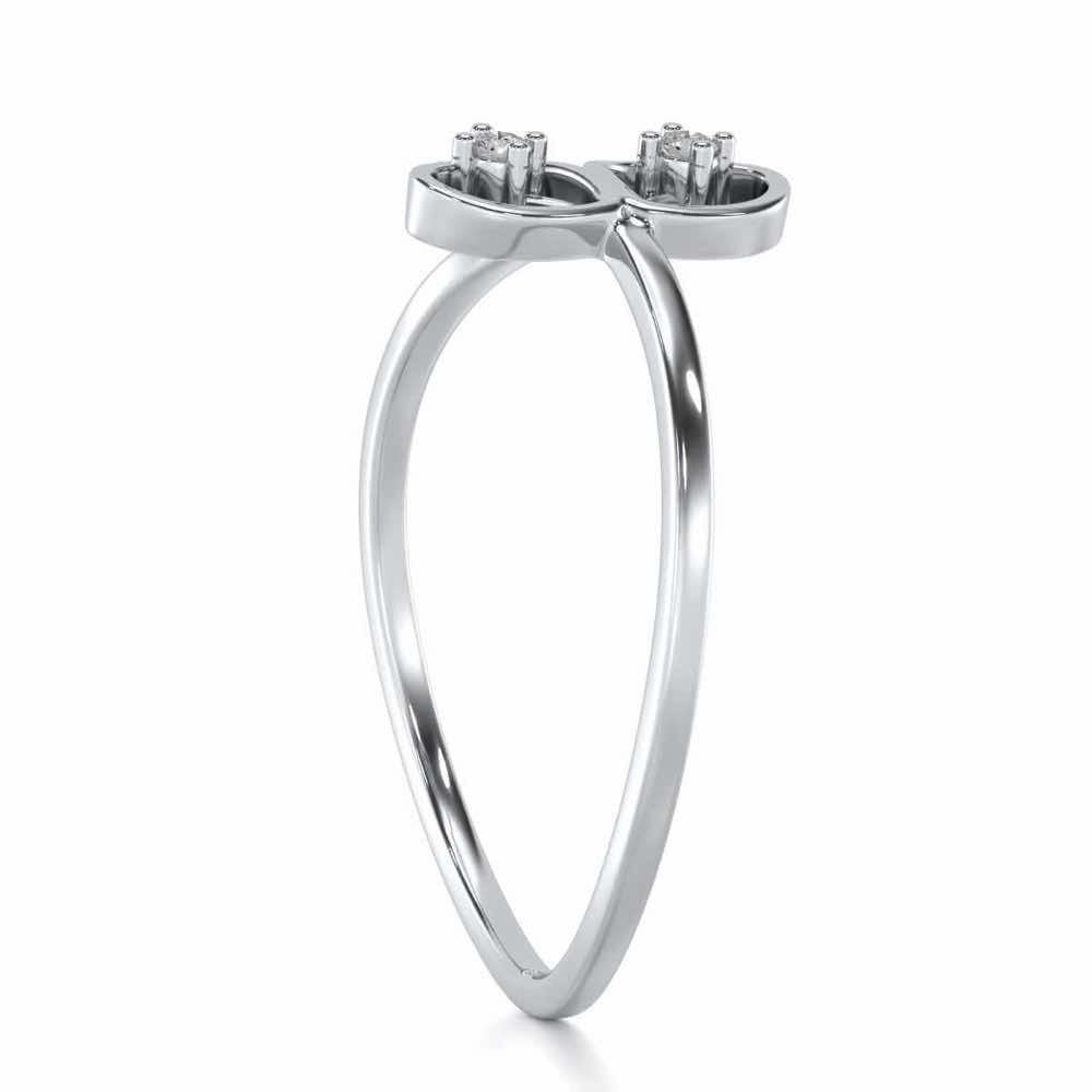 By-Heart Silver Ring - White Gold - Image 3