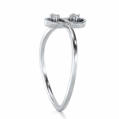 By-Heart Silver Ring - White Gold - Image 3