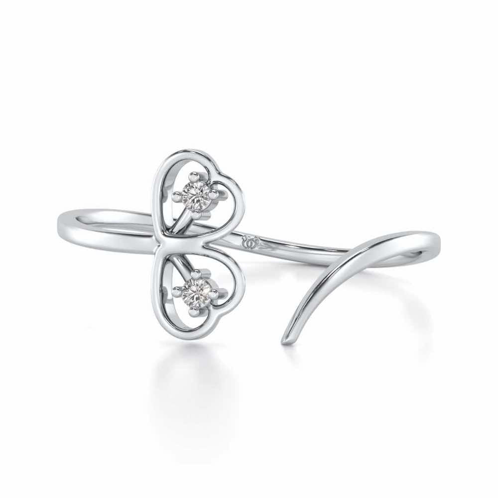 By-Heart Silver Ring - White Gold - Image 4