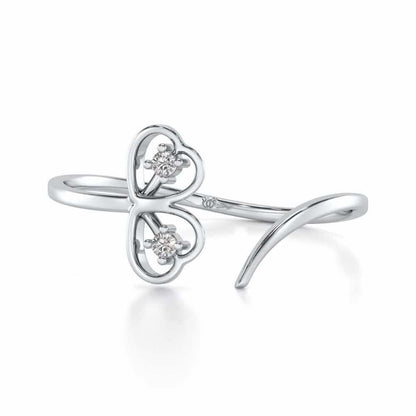 By-Heart Silver Ring - White Gold - Image 4