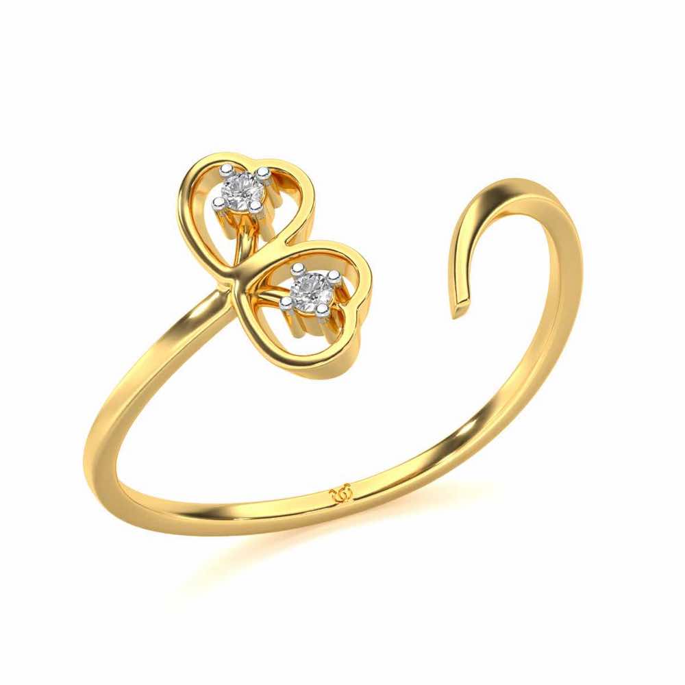 By-Heart Silver Ring - Yellow Gold - Image 1