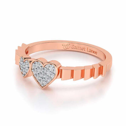 By Your Side Silver Ring - Rose Gold - Image 2