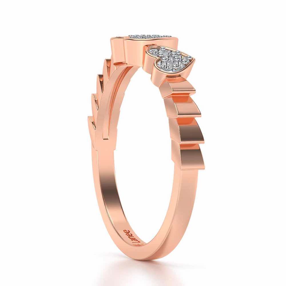 By Your Side Silver Ring - Rose Gold - Image 3