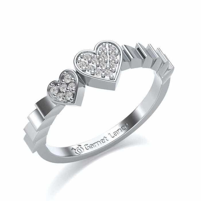 By Your Side Silver Ring - White Gold - Image 1