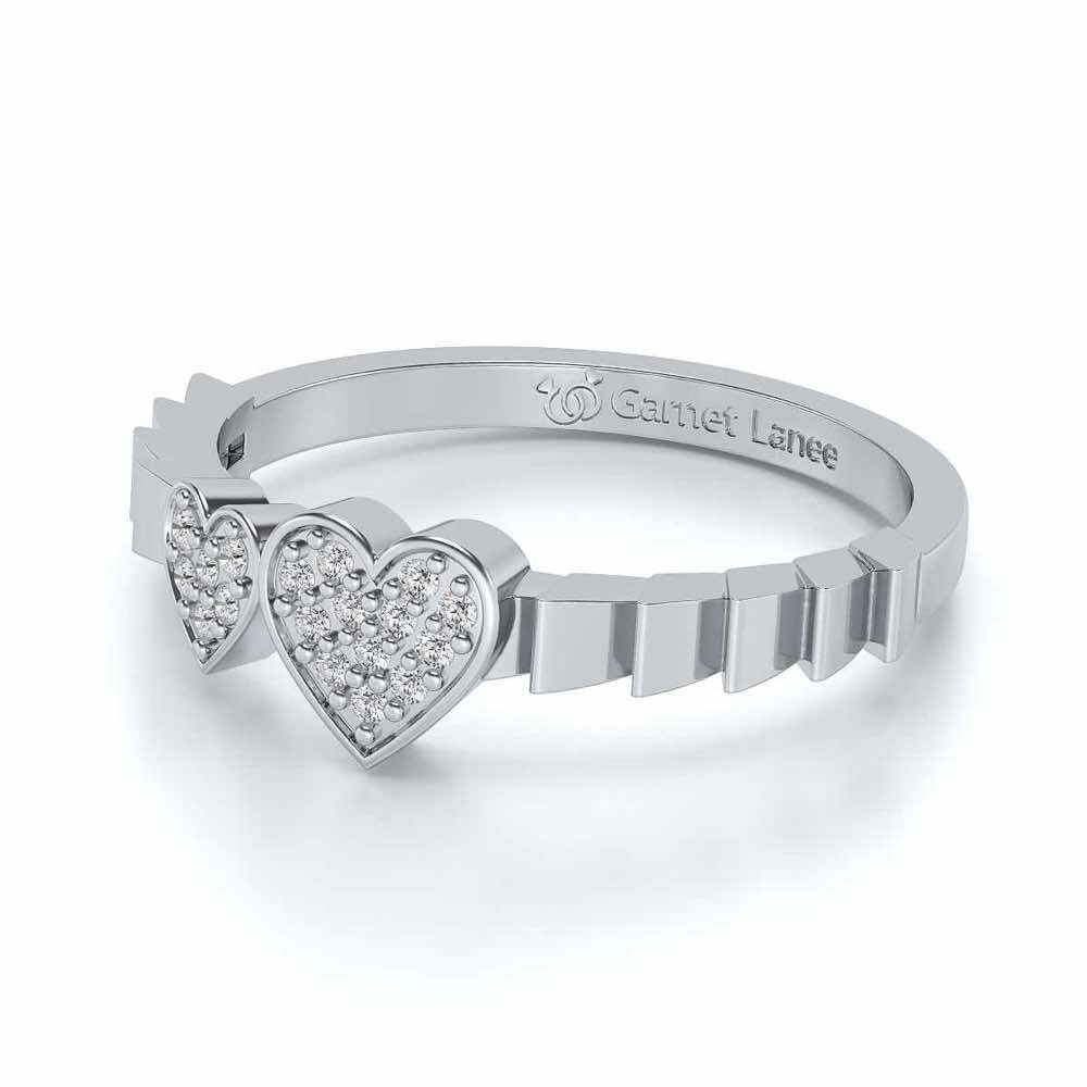 By Your Side Silver Ring - White Gold - Image 2