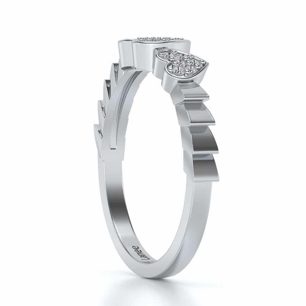 By Your Side Silver Ring - White Gold - Image 3