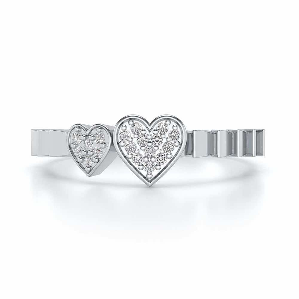 By Your Side Silver Ring - White Gold - Image 4