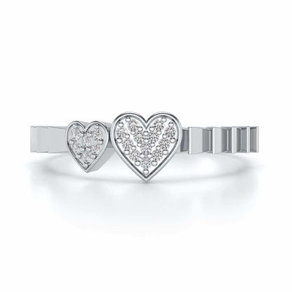 By Your Side Silver Ring - White Gold - Image 4
