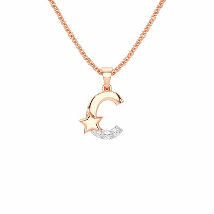 C-Glint Silver Pendant - Rose Gold - Image 1