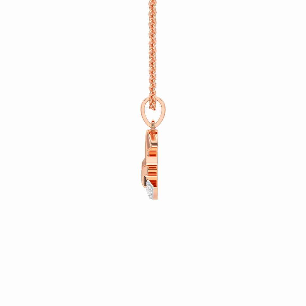 C-Glint Silver Pendant - Rose Gold - Image 3