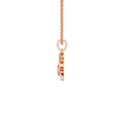 C-Glint Silver Pendant - Rose Gold - Image 3