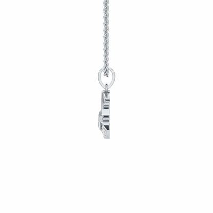 C-Glint Silver Pendant - White Gold - Image 3