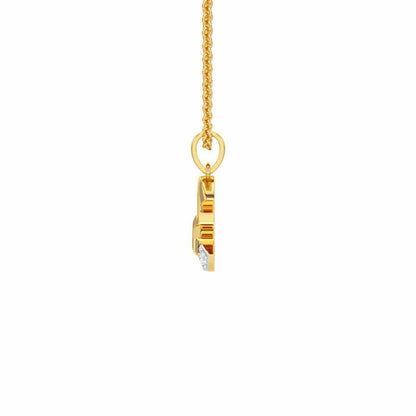 C-Glint Silver Pendant - Yellow Gold - Image 3