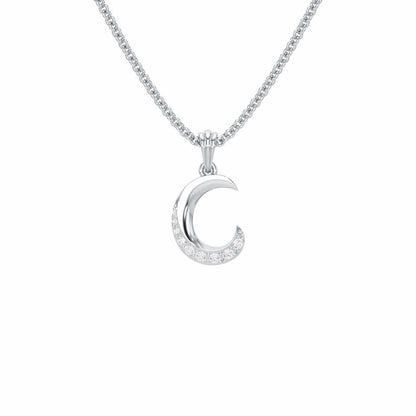 C-Luke Silver Pendant - White Gold - Image 1