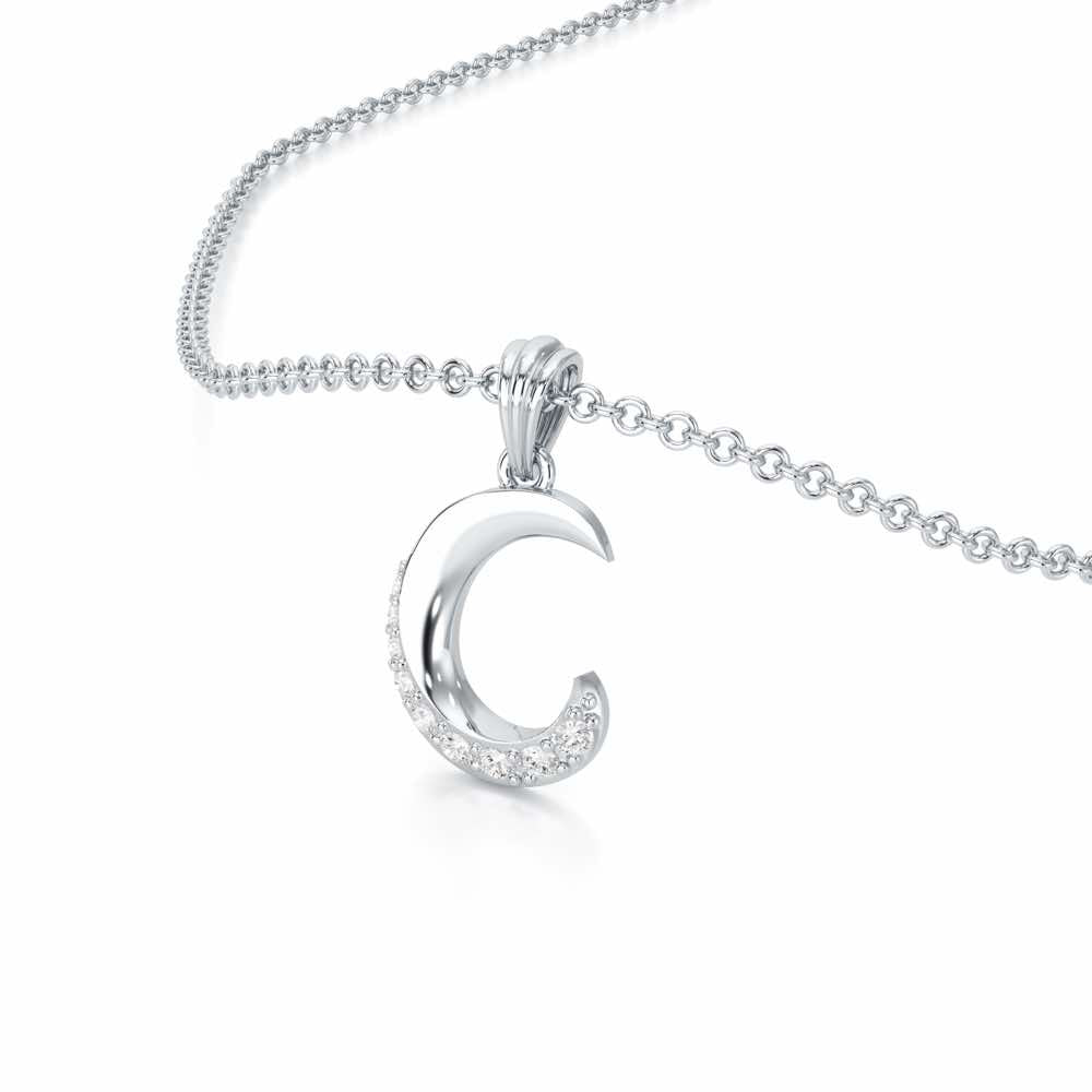 C-Luke Silver Pendant - White Gold - Image 2