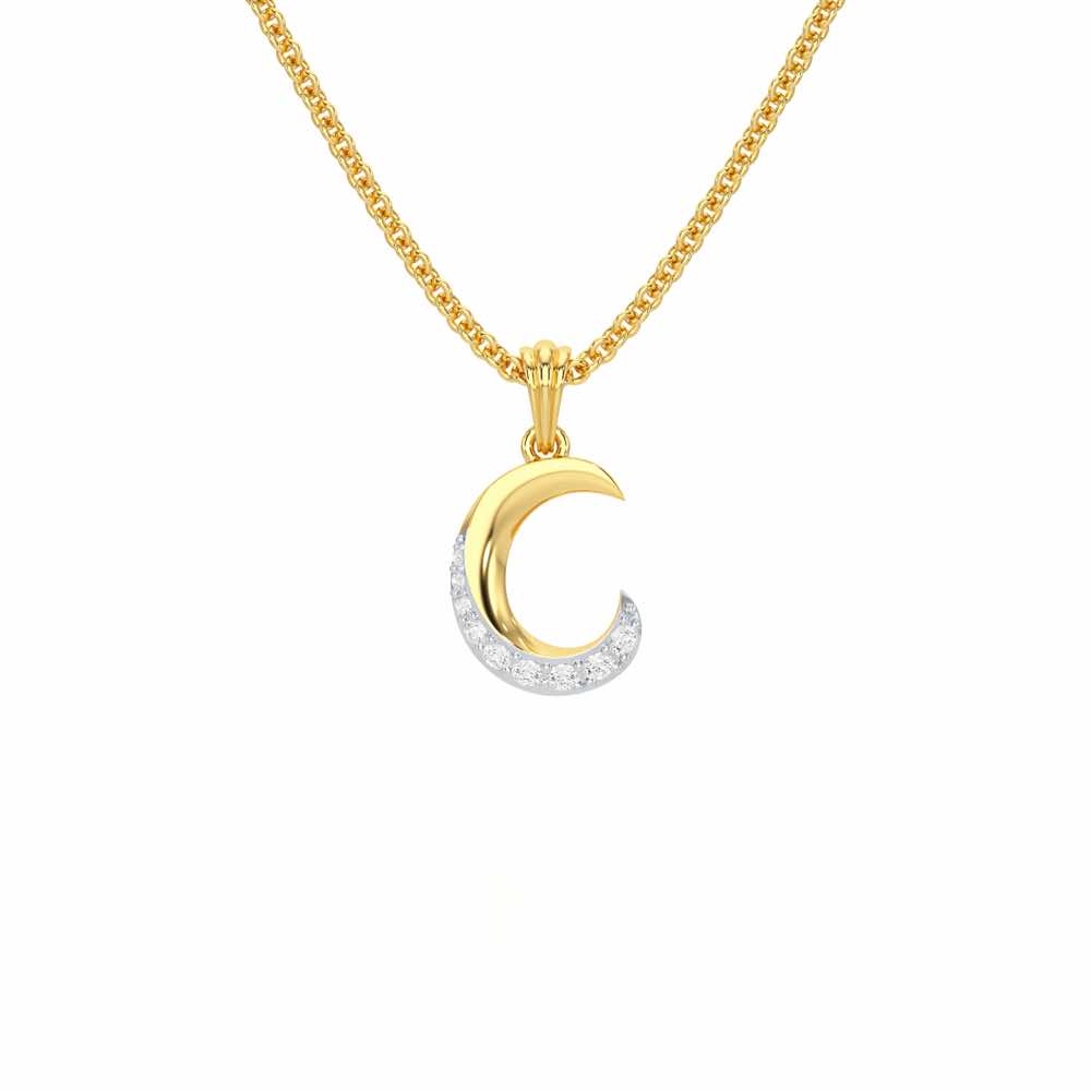 C-Luke Silver Pendant - Yellow Gold - Image 1