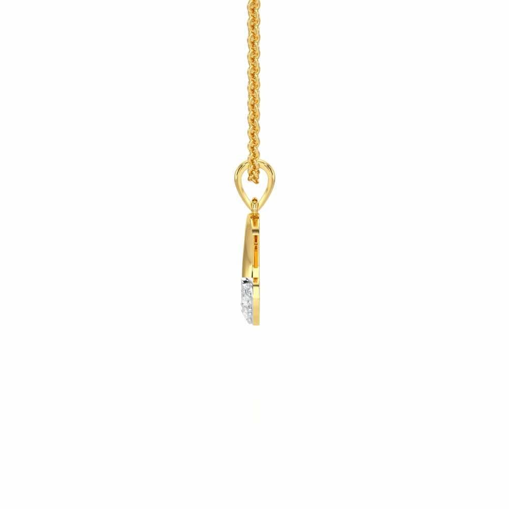C-Luke Silver Pendant - Yellow Gold - Image 3