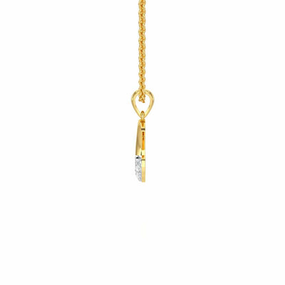C-Luke Silver Pendant - Yellow Gold - Image 3