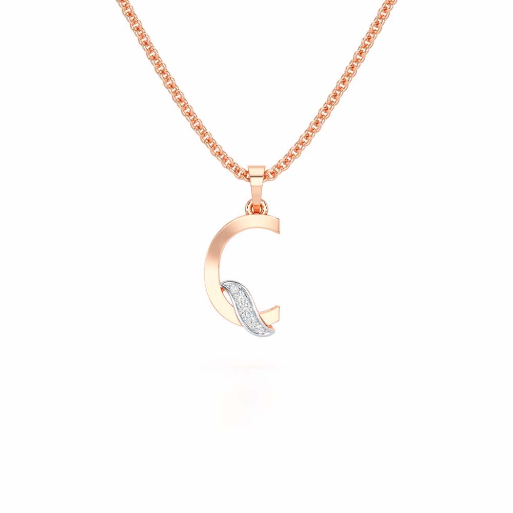 C-Spark Silver Pendant - Rose Gold - Image 1
