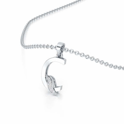 C-Spark Silver Pendant - White Gold - Image 2