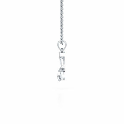 C-Spark Silver Pendant - White Gold - Image 3
