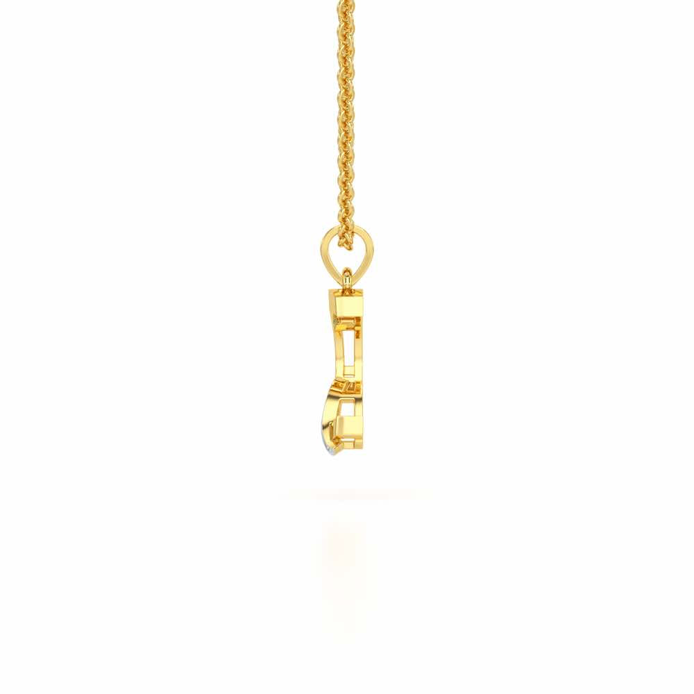 C-Spark Silver Pendant - Yellow Gold - Image 3