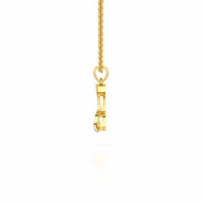 C-Spark Silver Pendant - Yellow Gold - Image 3