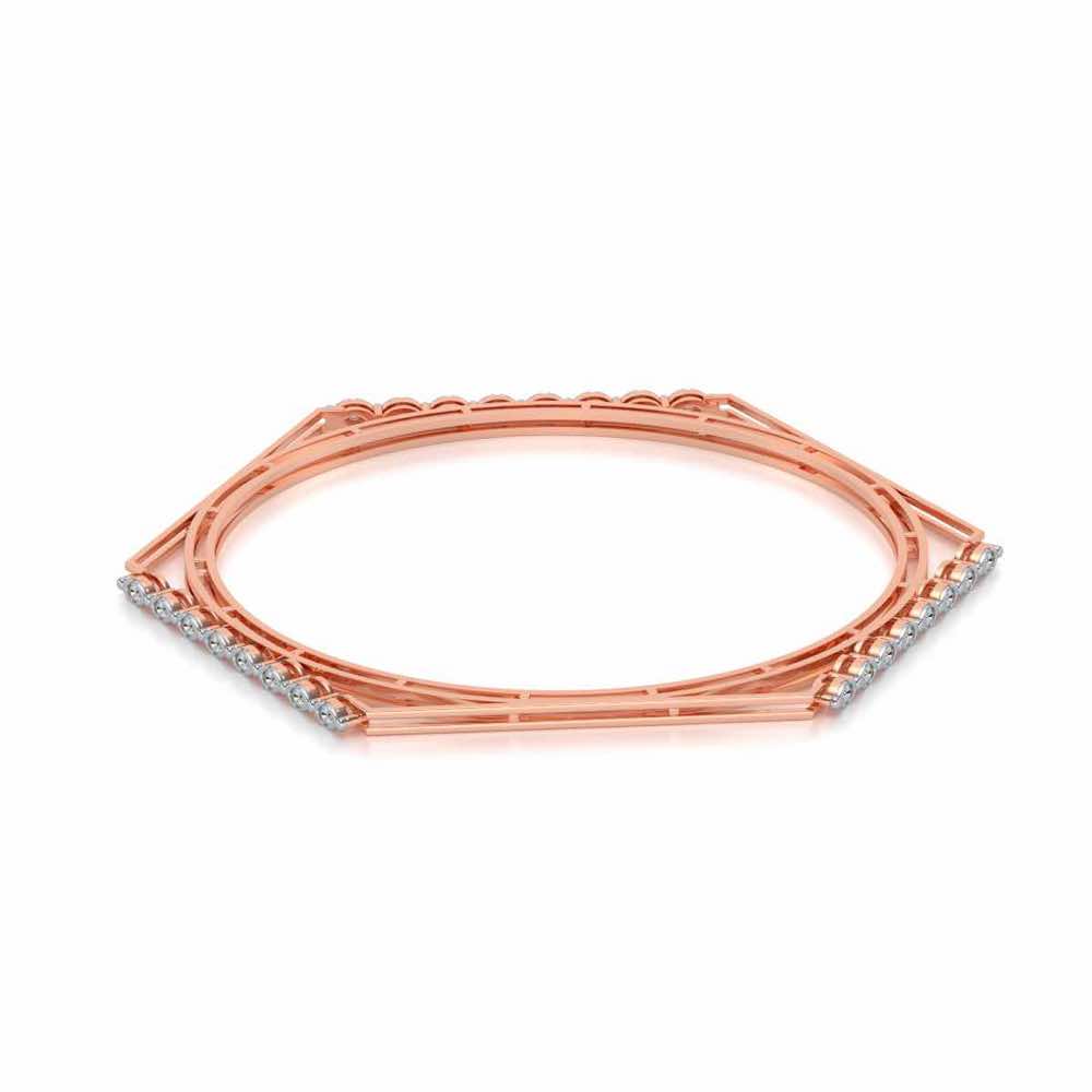 Caelum Silver Bangles - Rose Gold - Image 2