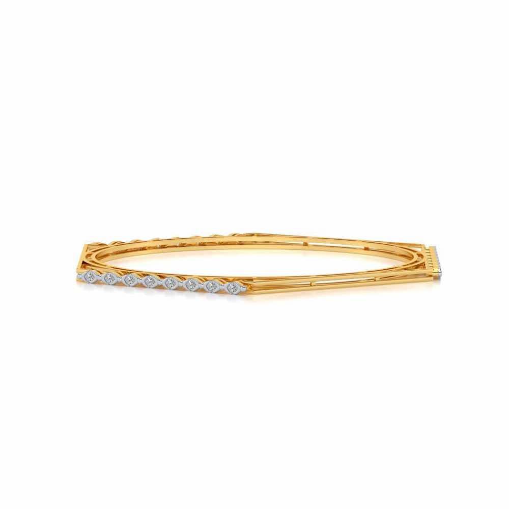 Caelum Silver Bangles - Yellow Gold - Image 4