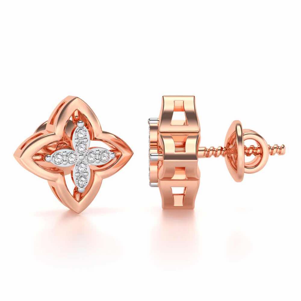 Cahana Silver Earrings - Rose Gold - Image 3