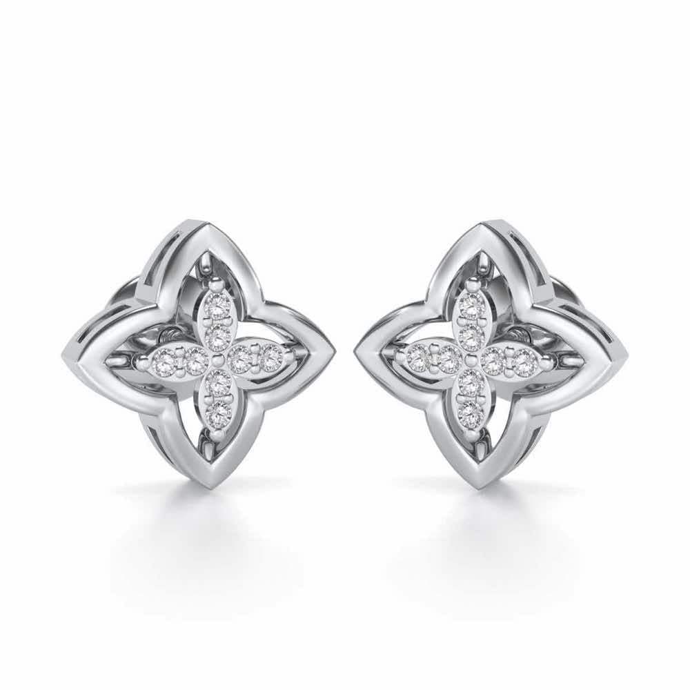 Cahana Silver Earrings - White Gold - Image 1