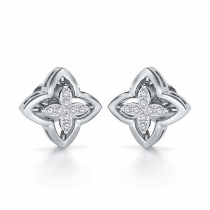 Cahana Silver Earrings - White Gold - Image 1