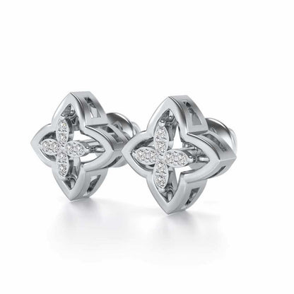 Cahana Silver Earrings - White Gold - Image 2
