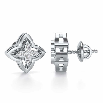 Cahana Silver Earrings - White Gold - Image 3