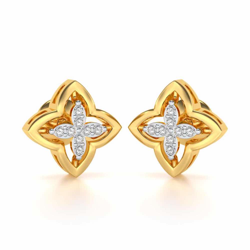 Cahana Silver Earrings - Yellow Gold - Image 1
