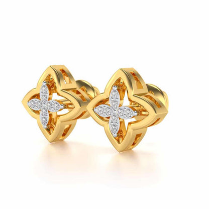 Cahana Silver Earrings - Yellow Gold - Image 2