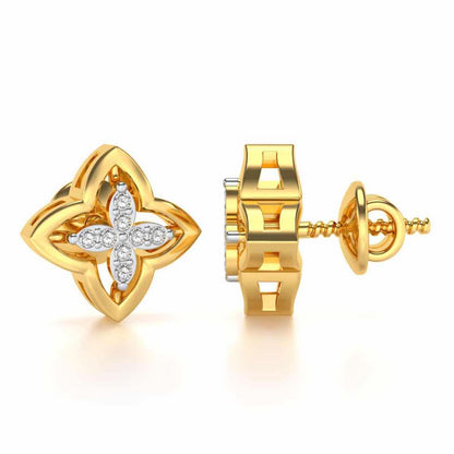 Cahana Silver Earrings - Yellow Gold - Image 3