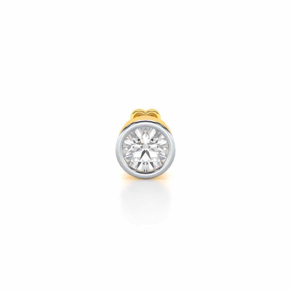 Calm Essence Silver Nosepin - Yellow Gold - Image 1
