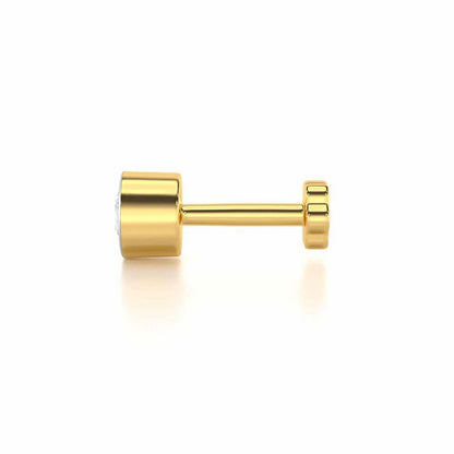 Calm Essence Silver Nosepin - Yellow Gold - Image 3