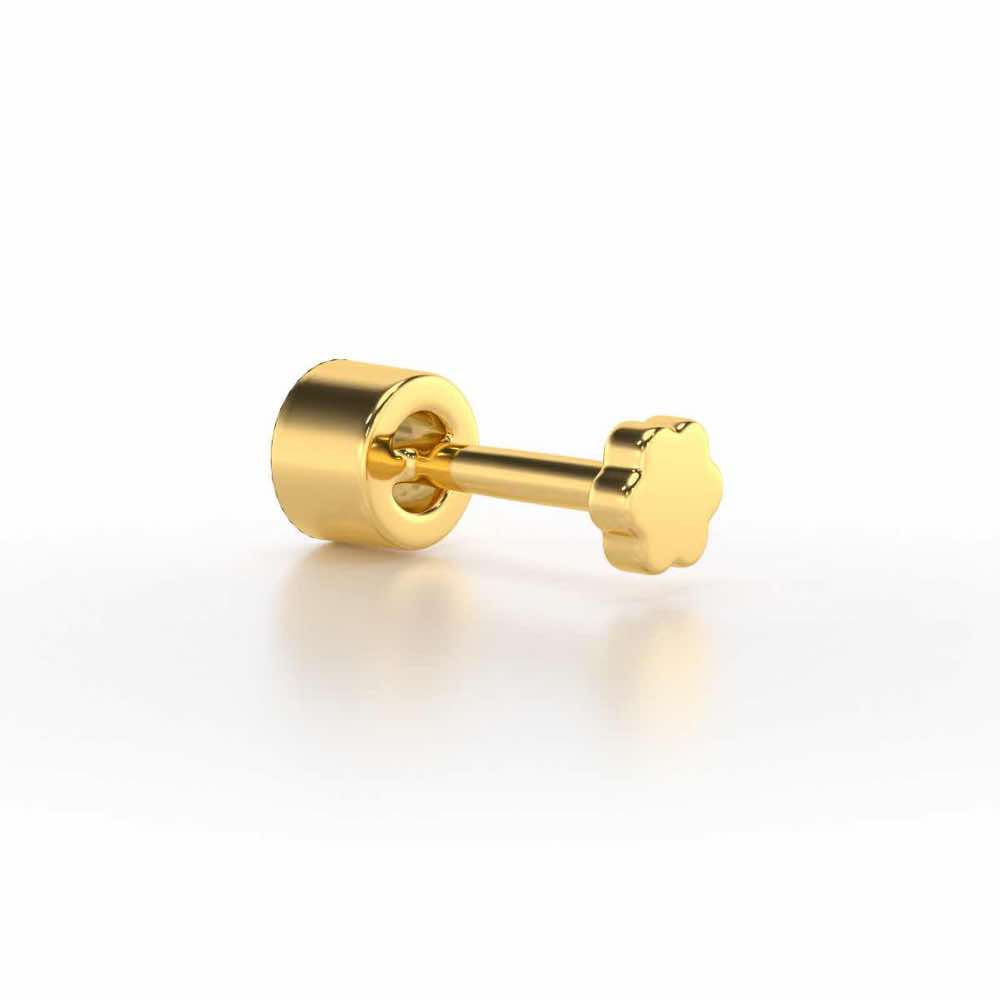 Calm Essence Silver Nosepin - Yellow Gold - Image 4