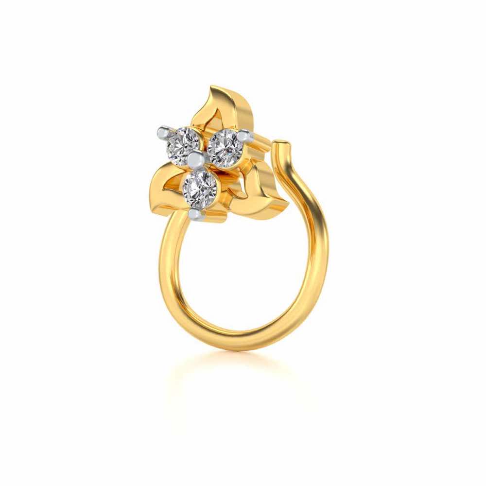 Calytrix Silver Nosepin - Yellow Gold - Image 1